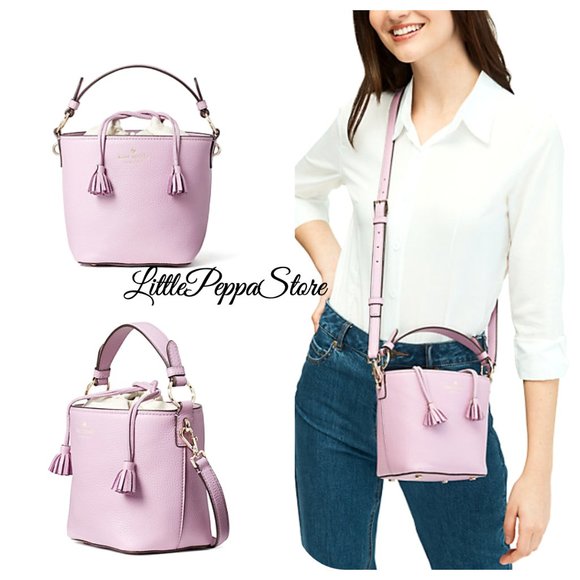 KATE SPADE HAYES BUCKET CROSSBODY BAG IN ORCHID - Picture 1 of 5